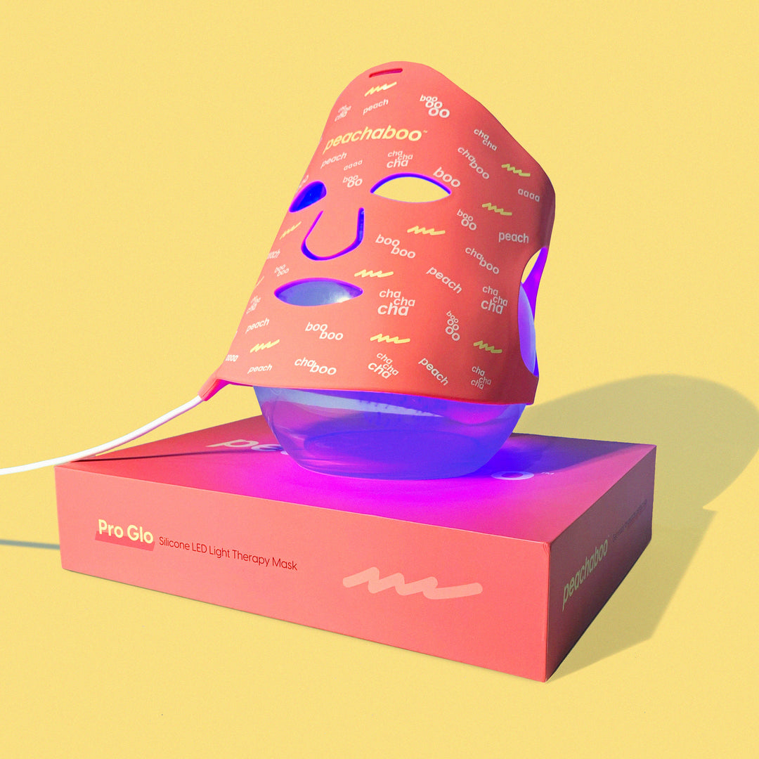 Peachaboo Pro Glo Silicone LED Light Therapy Mask (with Near-Infrared)