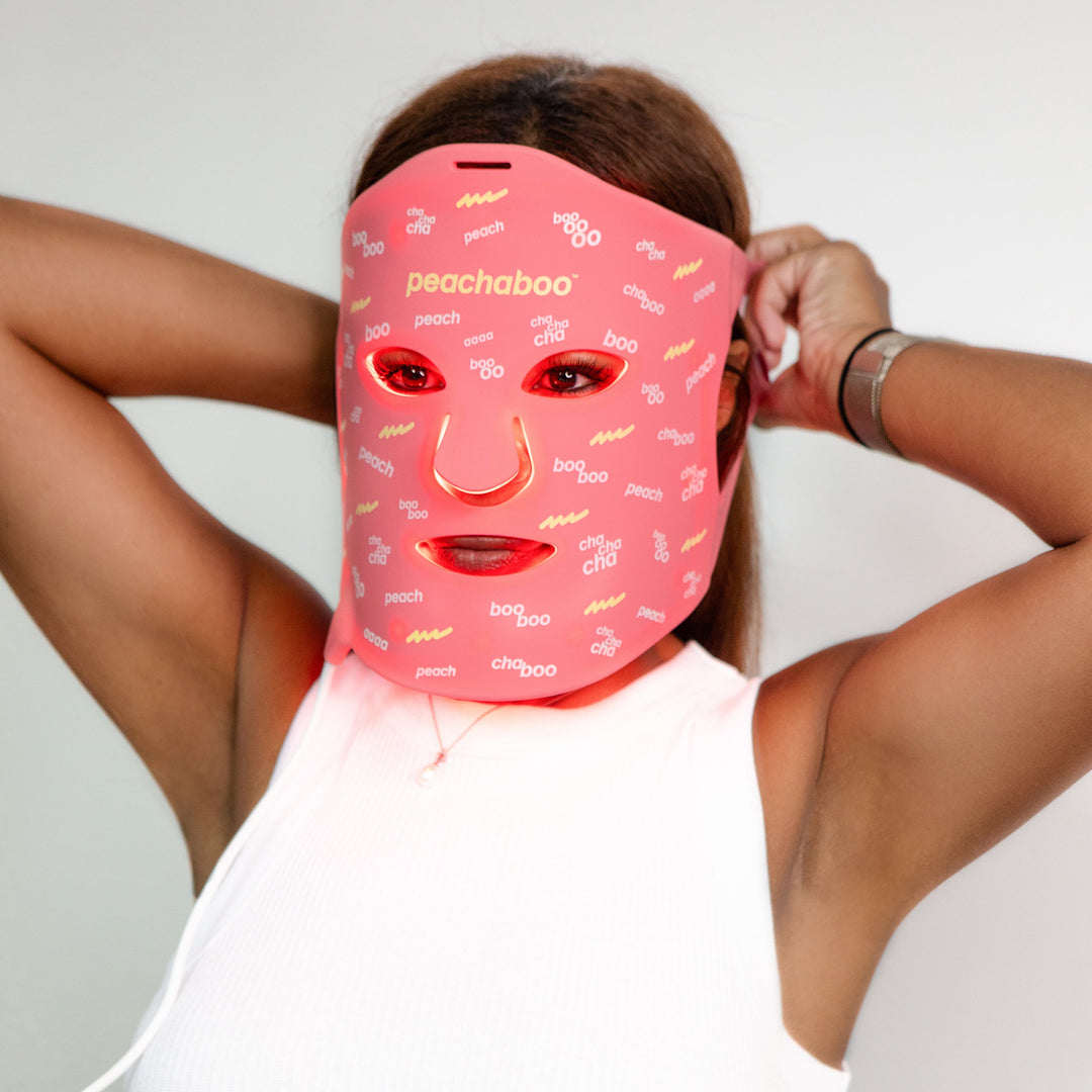 Peachaboo Pro Glo Silicone LED Light Therapy Mask (with Near-Infrared)