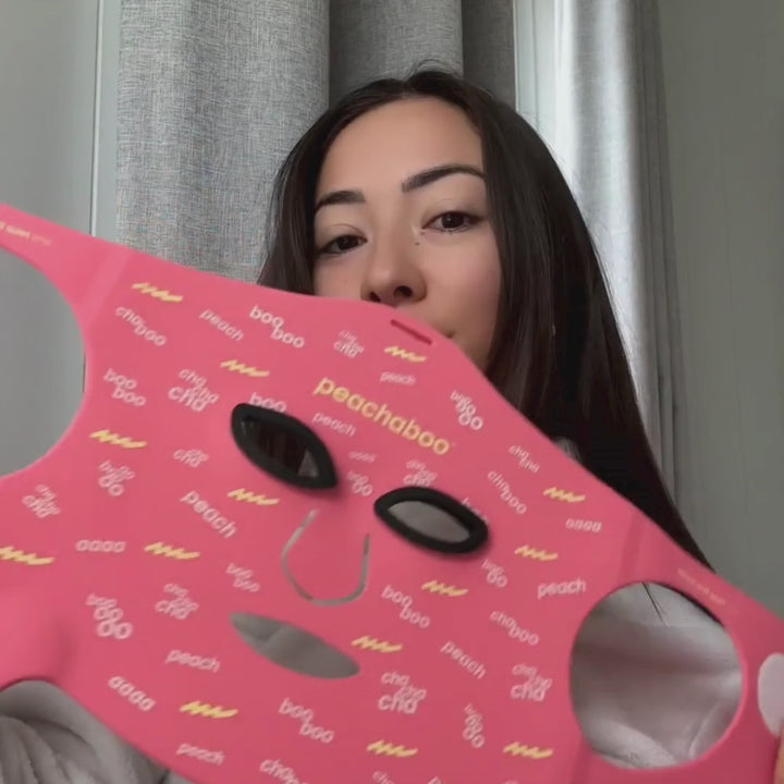 Peachaboo Pro Glo Silicone LED Light Therapy Mask (with Near-Infrared)
