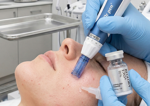 Close up to Microneedling with Reglory EXO Exosome Skin Booster