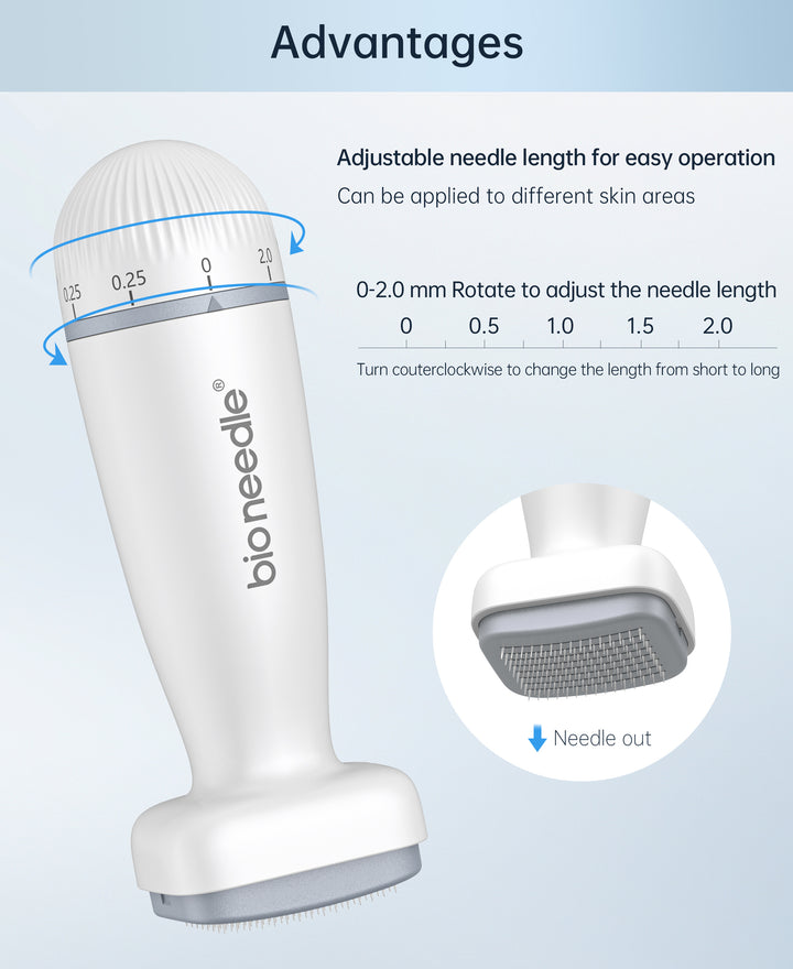 Bio Needle Adjustable Derma Stamp Micro Needling Tool For Hair Growth