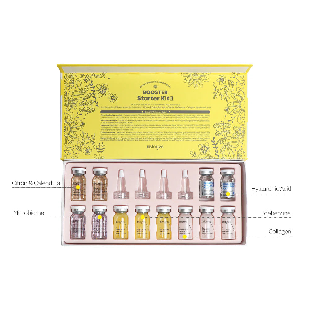 One box contains 12x Vial Ampoules featuring five high-performance formulations