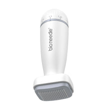 Load image into Gallery viewer, Dr. Pen Bio Needle, a professional microneedling tool with 120 adjustable pins for skin rejuvenation and collagen production, featuring an ergonomic white design with an adjustable needle depth dial.