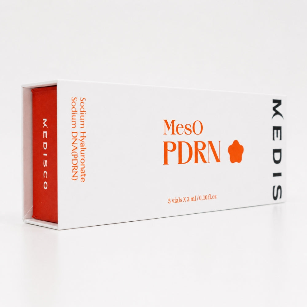 Medisco MesO PDRN Advanced Skin Regeneration Ampoule box with orange inner box