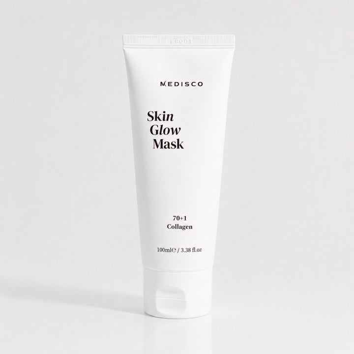 Medisco SkinGlow PDRN Collagen Mask tube with 70+1 collagen formula for skincare treatments