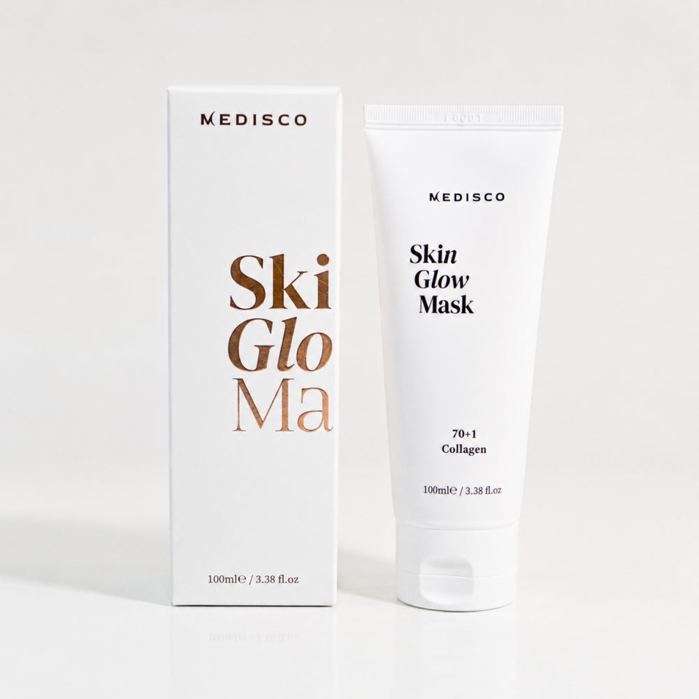 Medisco SkinGlow PDRN Collagen Mask tube and box packaging for professional skincare use