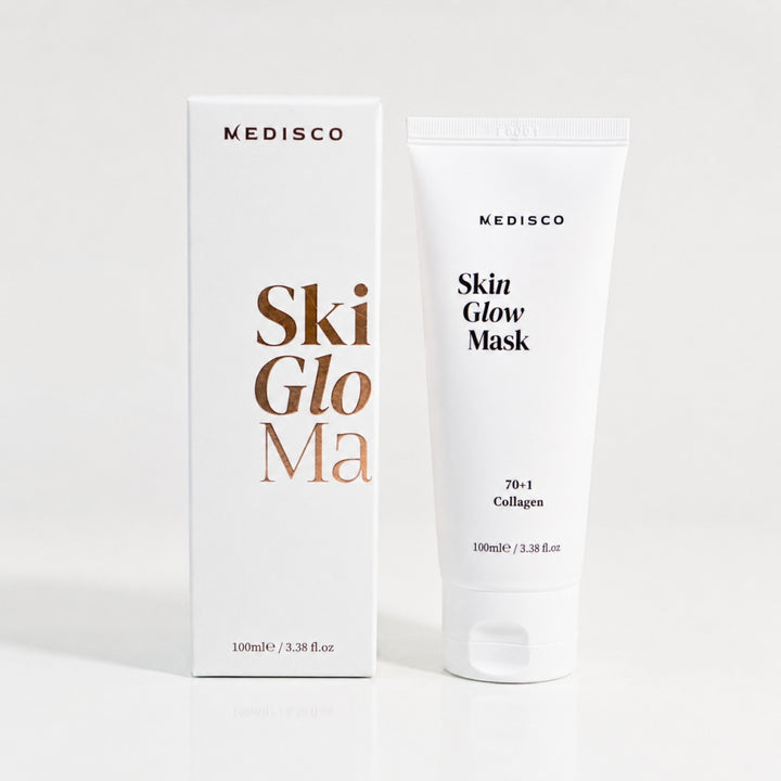 Medisco SkinGlow PDRN Collagen Mask tube and box packaging for professional skincare use