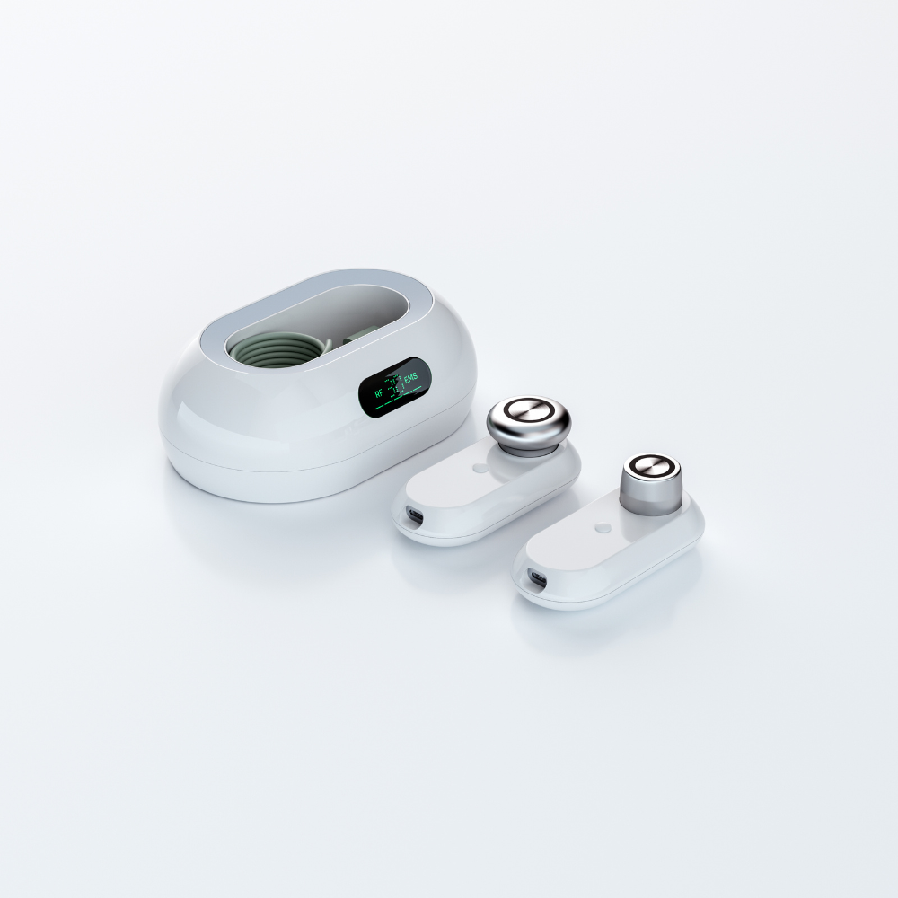 Peachaboo Face and Body Skin Tightening Radio Frequency Device flatlay