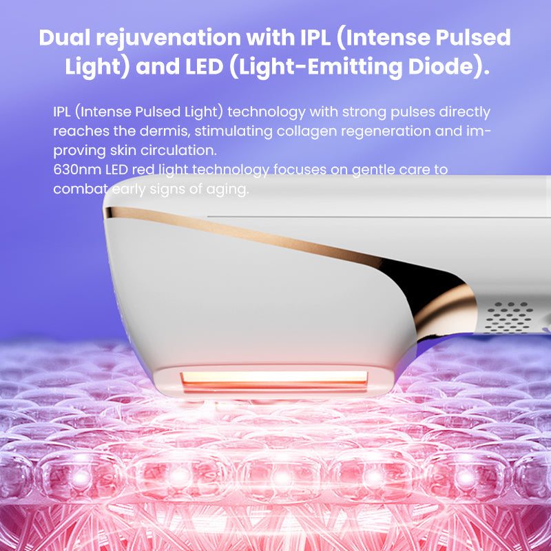 PrimeGlow IPL LED Light Therapy Rejuvenation Wand with IPL