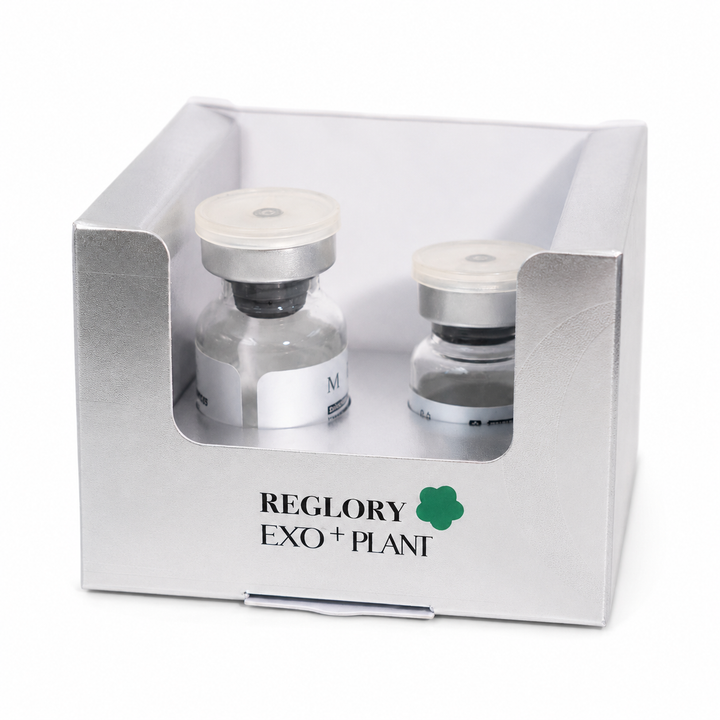 Reglory EXO+Plant Centella Asiatica open display box with two vials on a white background
