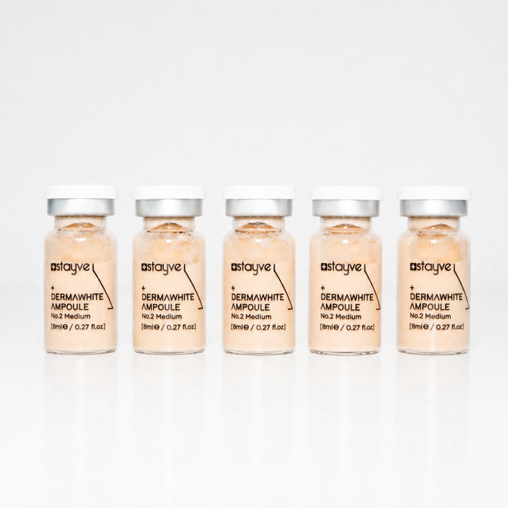 Five Stayve Dermawhite Ampoule No.2 Medium vials for BB glow treatment use