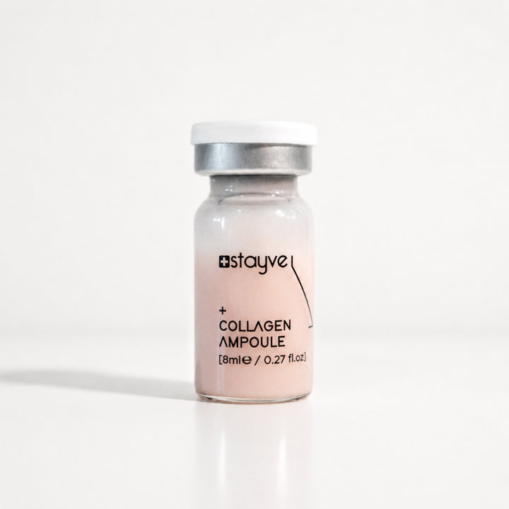 Stayve Collagen Ampoule vial with pink formula for skin firming and hydration treatments