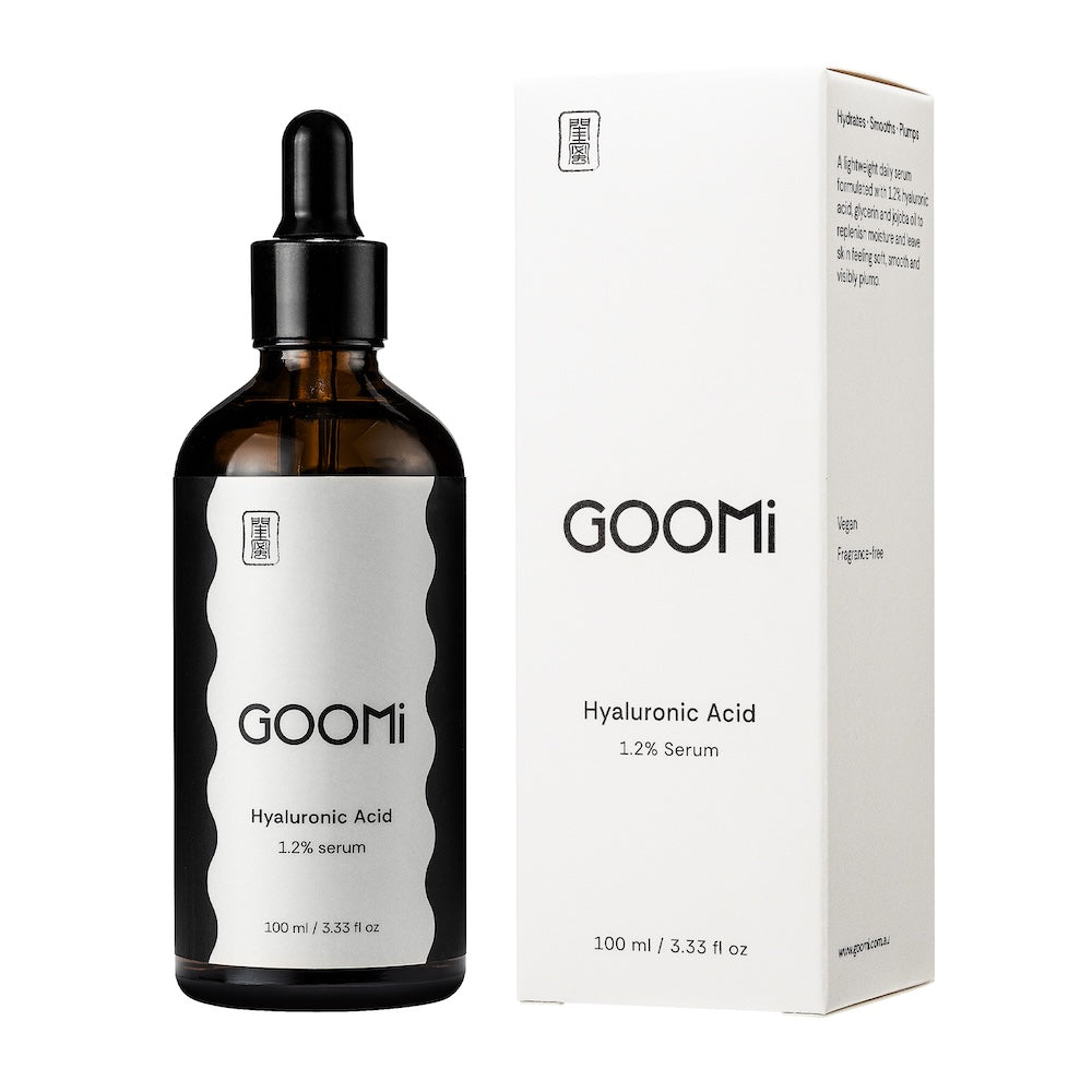 GOOMi Hyaluronic Acid 1.2% Serum 100ml bottle with box packaging