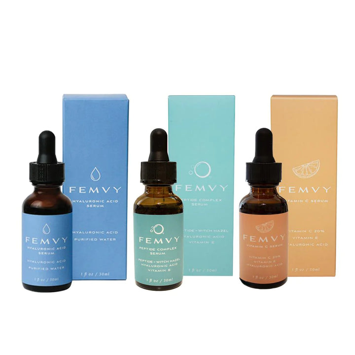 Femvy Serum Pack of Three - Vitamin C, Hyaluronic Acid & Peptide Complex